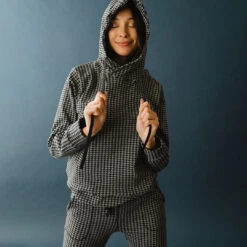 Boyfriend Hoodie, Houndstooth 11 Boyfriend Hoodie, Houndstooth -Clothing Promotional Store 369A3876final