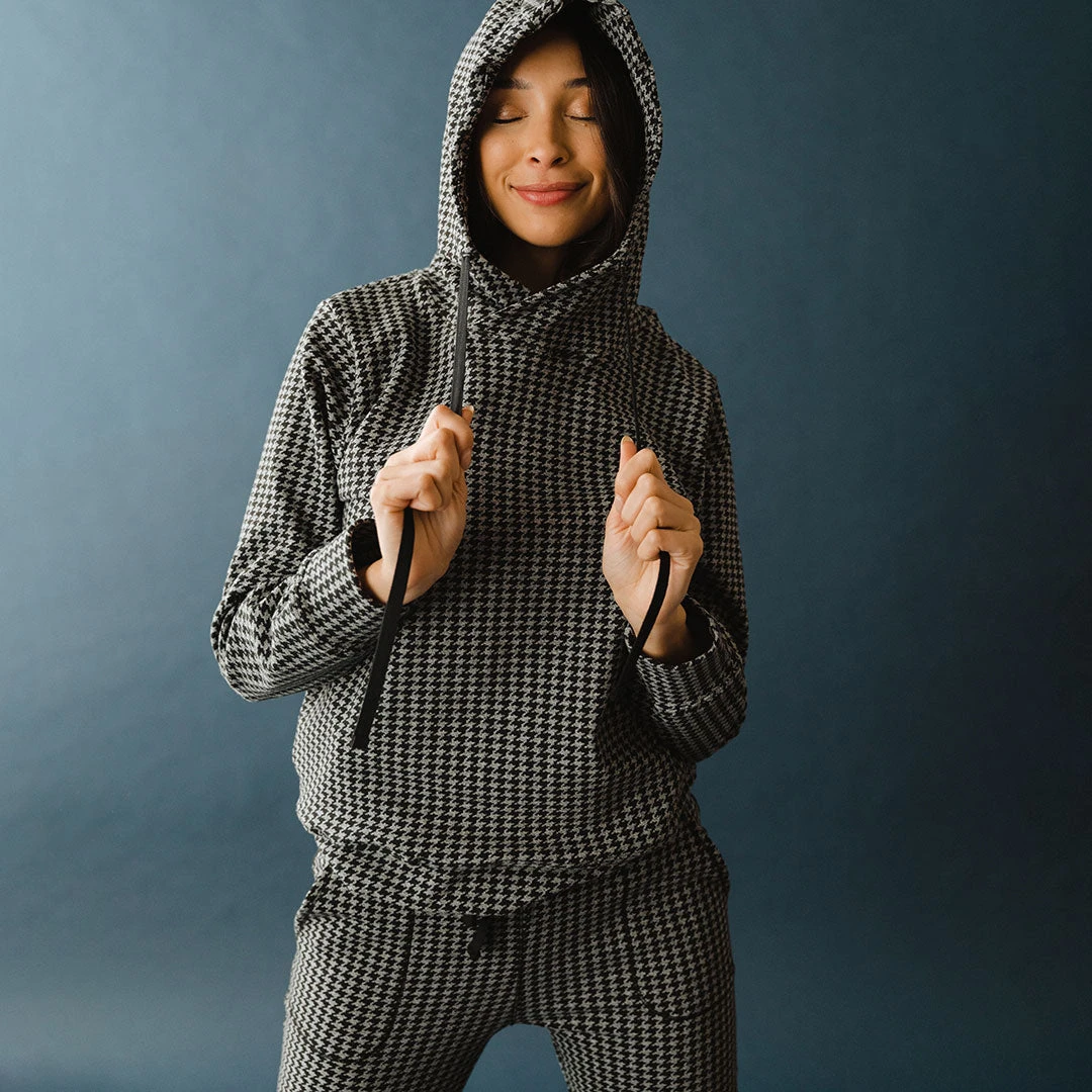 Boyfriend Hoodie, Houndstooth 7 Boyfriend Hoodie, Houndstooth - Image 5