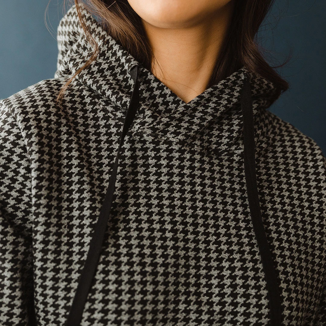 Boyfriend Hoodie, Houndstooth 5 Boyfriend Hoodie, Houndstooth - Image 3