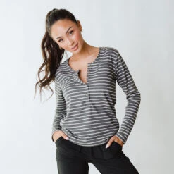 Henley, Charcoal -Clothing Promotional Store 369A3940final