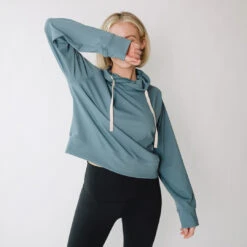 Intention Hoodie, Blue Grey -Clothing Promotional Store 369A4125final