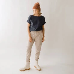 Atlas Ribbed Blouse, Navy 14 Atlas Ribbed Blouse, Navy -Clothing Promotional Store 369A4245