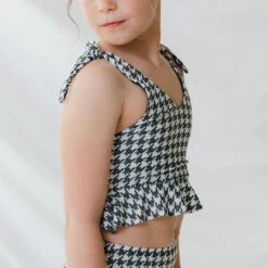 Mini Tied-Up Tankini Set, Houndstooth -Clothing Promotional Store 369A4263final 1