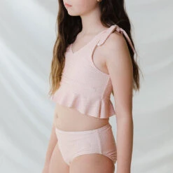 Mini Tied-Up Tankini Set, Pink Checkers -Clothing Promotional Store 369A4311final 1