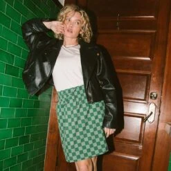 Cher Skirt, Green Check 17 Cher Skirt, Green Check -Clothing Promotional Store 369A4312final