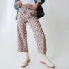 Audrey Wide Leg Pants, Brown Checkers 1 Audrey Wide Leg Pants, Brown Checkers -Clothing Promotional Store 369A4401final