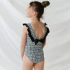 Mini Ruffle One-Piece, Houndstooth -Clothing Promotional Store 369A4402final