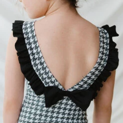 Mini Ruffle One-Piece, Houndstooth -Clothing Promotional Store 369A4439final 1