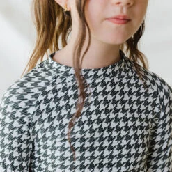 Mini Rash Guard Two-Piece Set, Houndstooth 12 Mini Rash Guard Two-Piece Set, Houndstooth -Clothing Promotional Store 369A4519final 1
