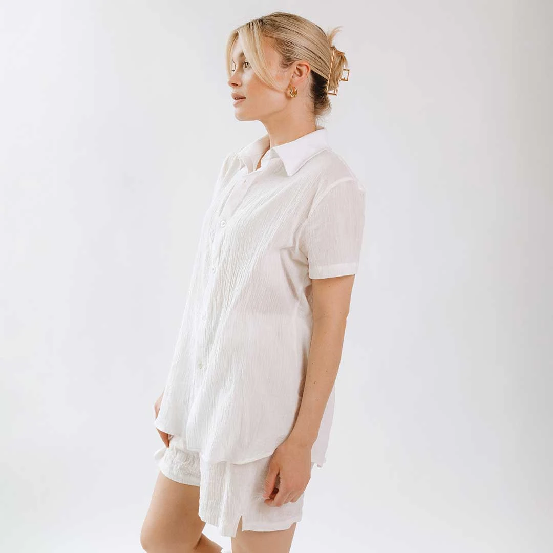 Cabana Shirt, White 4 Cabana Shirt, White - Image 2