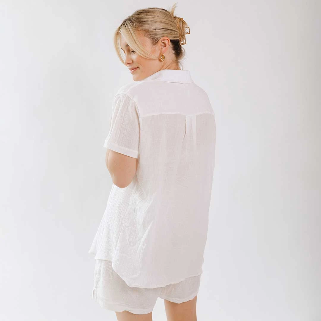 Cabana Shirt, White 5 Cabana Shirt, White - Image 3