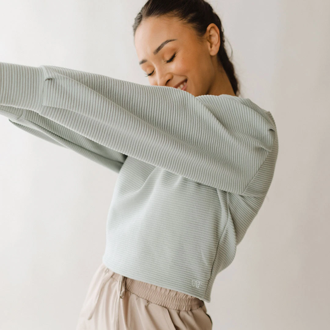 Atlas Ribbed Sweater, Grey 5 Atlas Ribbed Sweater, Grey - Image 3