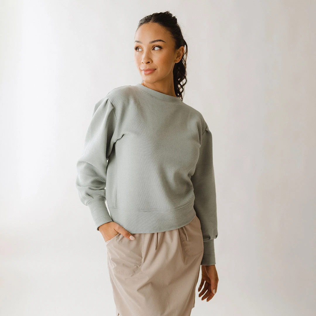 Atlas Ribbed Sweater, Grey 3 Atlas Ribbed Sweater, Grey