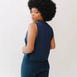 Venus Tank, Navy -Clothing Promotional Store 369A4811ifinal