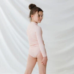 Mini Rash Guard Two-Piece Set, Pink Checkers -Clothing Promotional Store 369A4946final