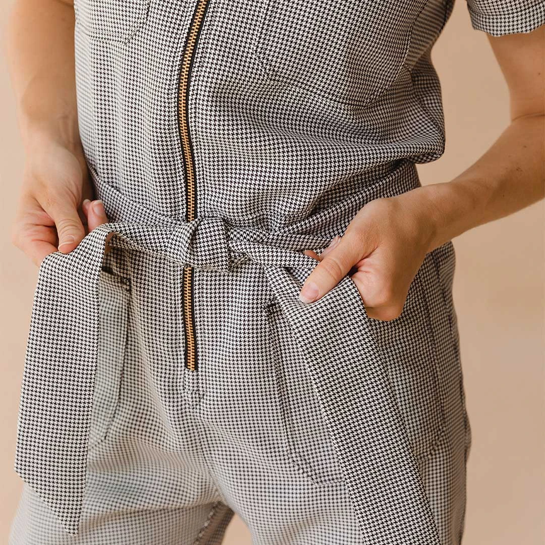 City Romper, Houndstooth 7 City Romper, Houndstooth - Image 5
