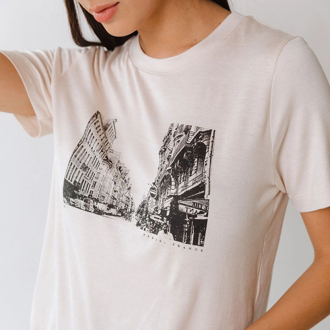Paris Tee, Cream 3 Paris Tee, Cream