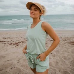 Mint Tank Romper -Clothing Promotional Store 369A5783final