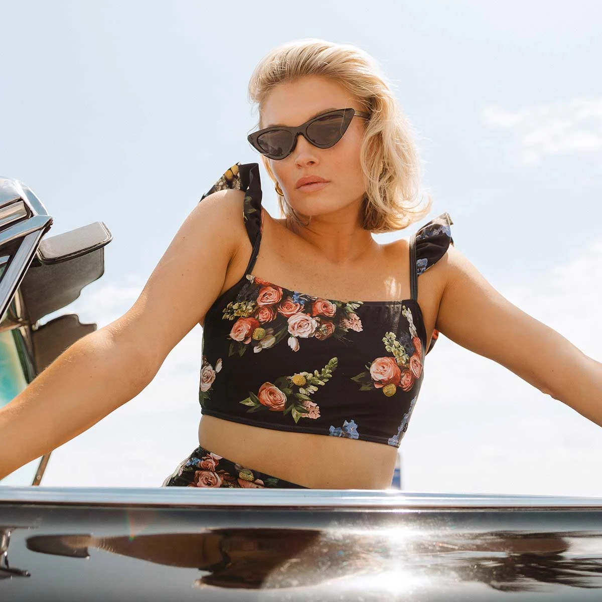 Rose Black Bella Crop Top 15 Rose Black Bella Crop Top - Image 13