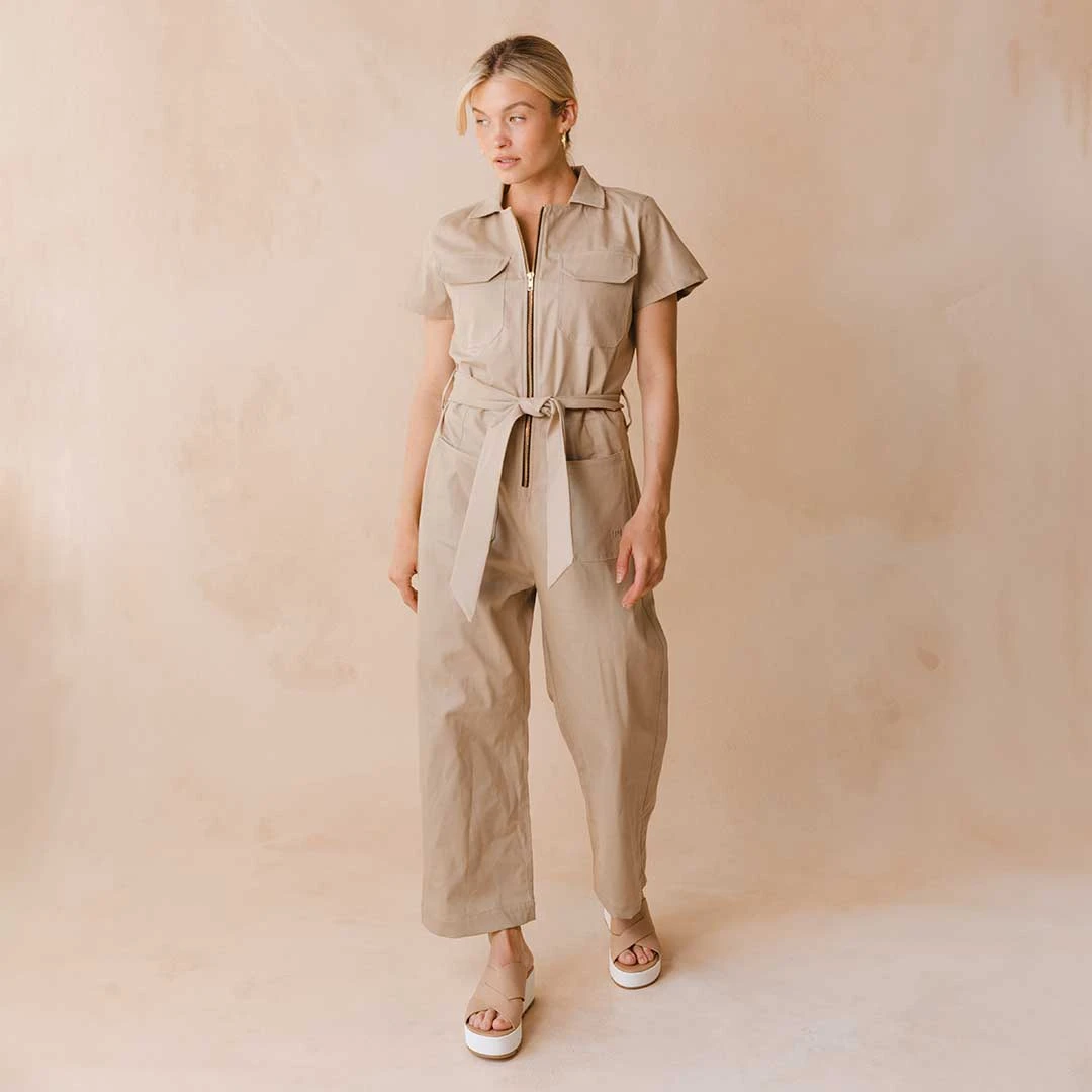 City Jumpsuit, Brown Canvas 10 City Jumpsuit, Brown Canvas - Image 8