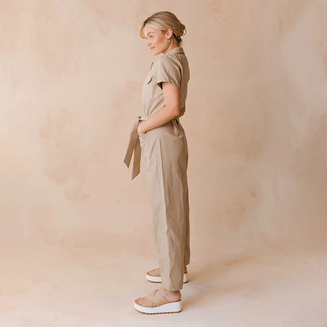 City Jumpsuit, Brown Canvas 7 City Jumpsuit, Brown Canvas - Image 5