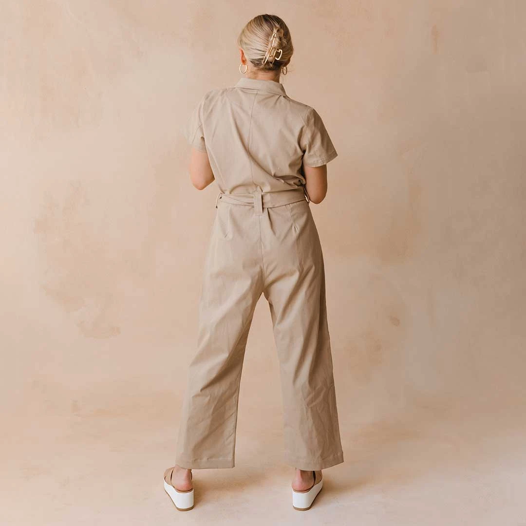 City Jumpsuit, Brown Canvas 6 City Jumpsuit, Brown Canvas - Image 4