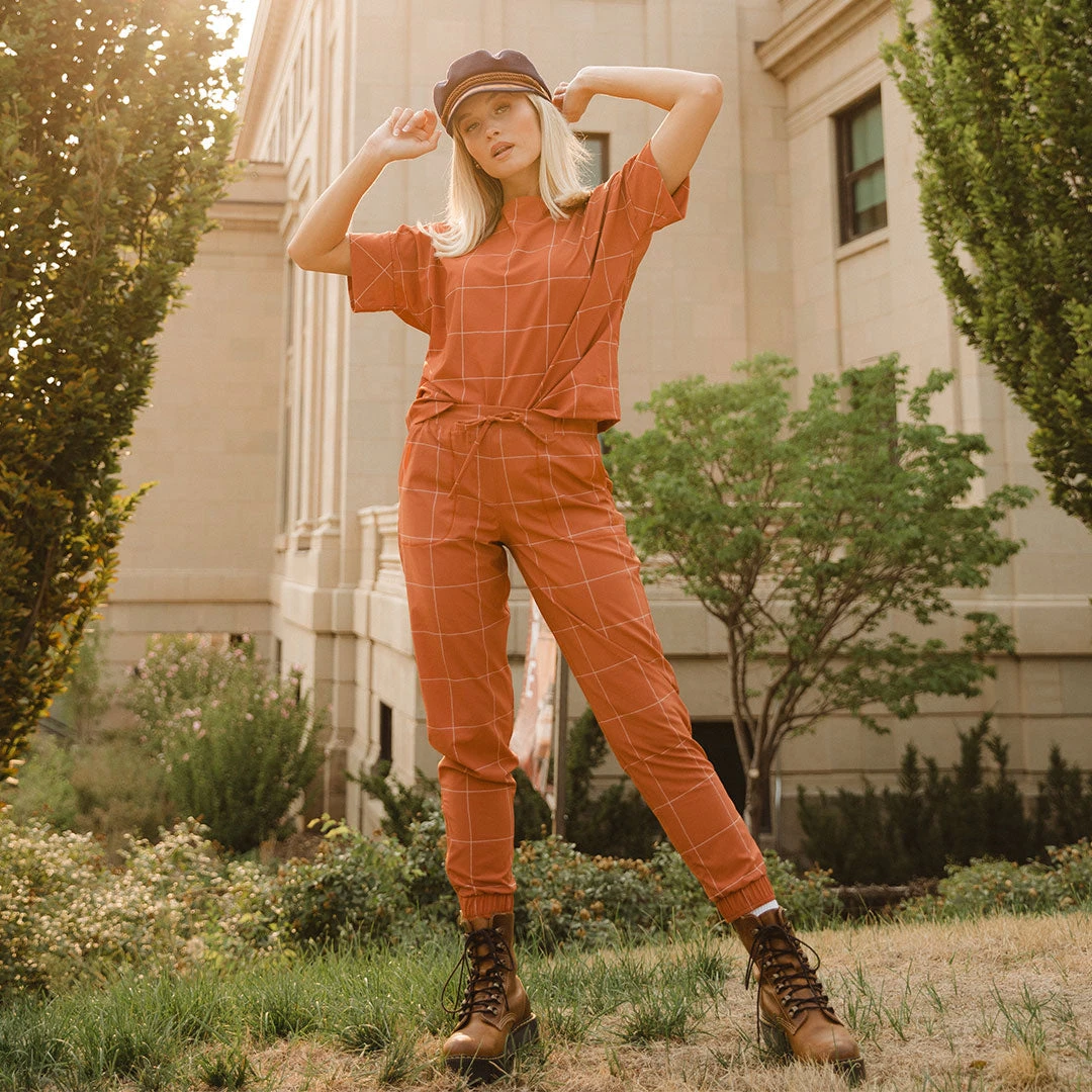 Rust Windowpane Jetsetters 4 Rust Windowpane Jetsetters - Image 2