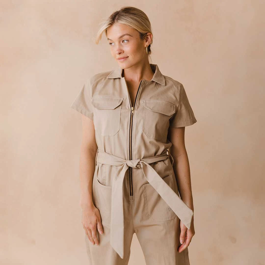 City Jumpsuit, Brown Canvas 9 City Jumpsuit, Brown Canvas - Image 7
