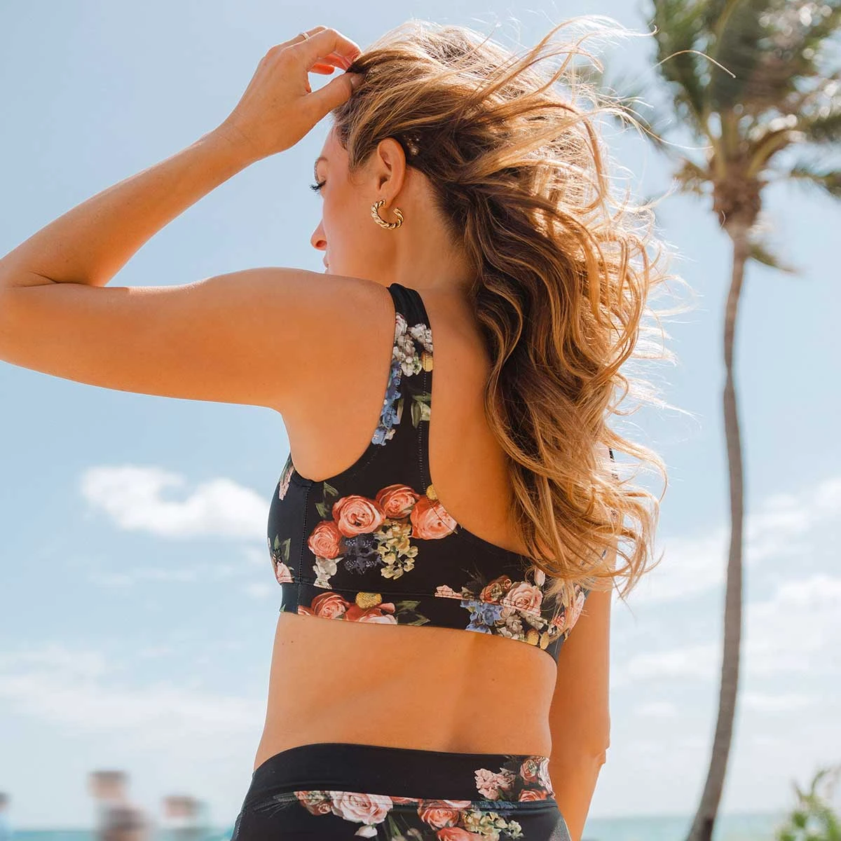 Deep V Bikini Top, Rose Black 6 Deep V Bikini Top, Rose Black - Image 4