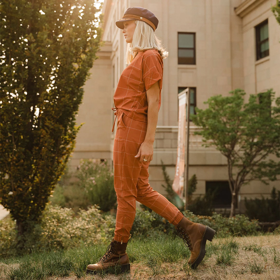 Rust Windowpane Jetsetters 5 Rust Windowpane Jetsetters - Image 3