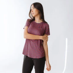 Basic Tee, Navy And Red Stripe 9 Basic Tee, Navy And Red Stripe -Clothing Promotional Store 369A6420final 1