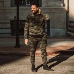 Men's At Ease Joggers, Green Camo -Clothing Promotional Store 369A6424final