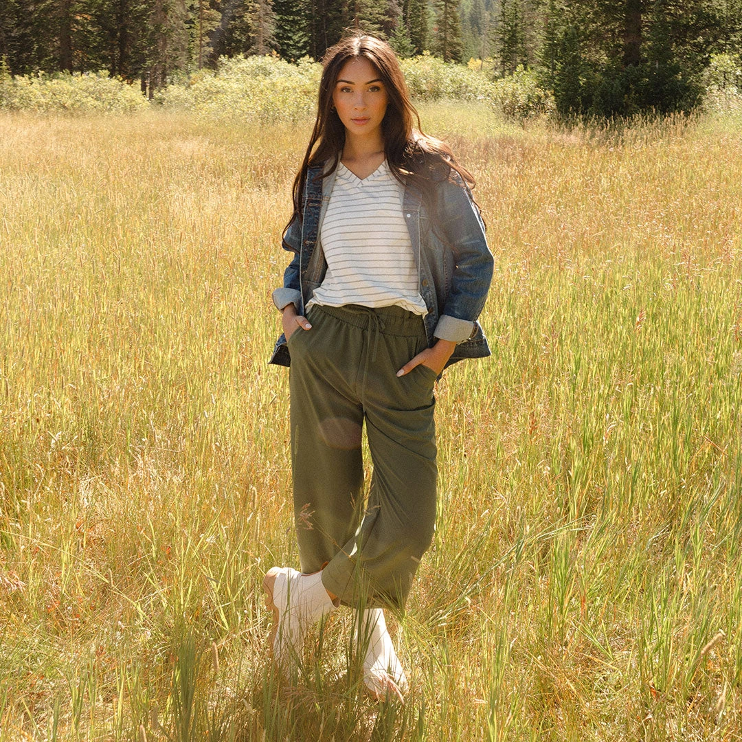 Audrey Wide Leg Pants, Sage 8 Audrey Wide Leg Pants, Sage - Image 6