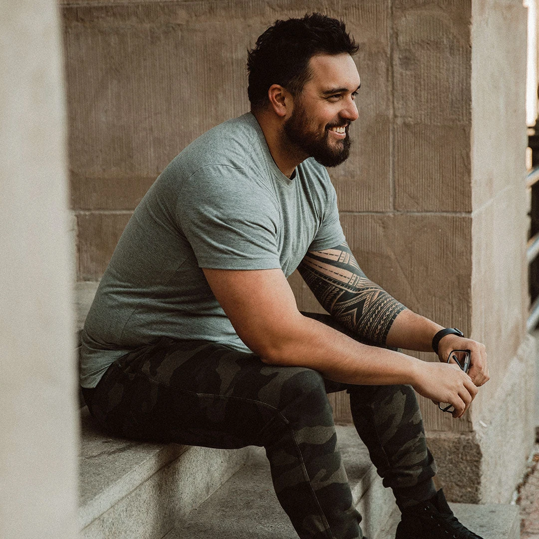 Men's Classic Tee, Heather Grey 7 Men's Classic Tee, Heather Grey - Image 5