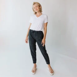 Navy Pinstripe Jetsetters -Clothing Promotional Store 369A6636final 1