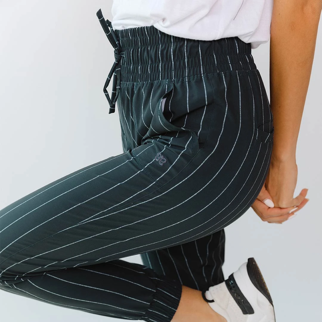 Destination Joggers, Navy Pinstripe 4 Destination Joggers, Navy Pinstripe - Image 2