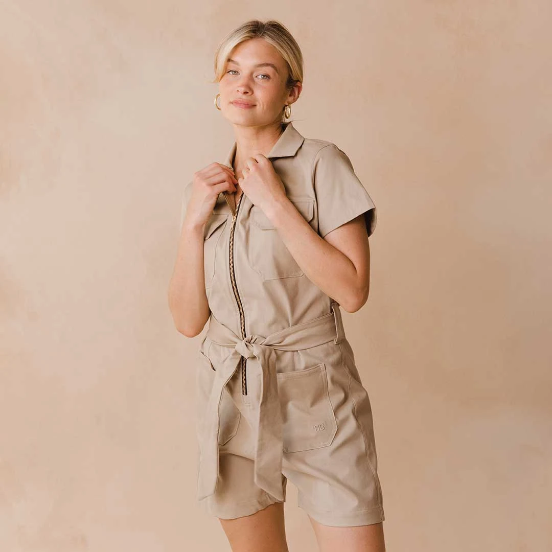 City Romper, Brown Canvas 6 City Romper, Brown Canvas - Image 4