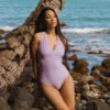 Shell Shock, Periwinkle V Neck Swimsuit 2 Shell Shock, Periwinkle V Neck Swimsuit -Clothing Promotional Store 369A6850final