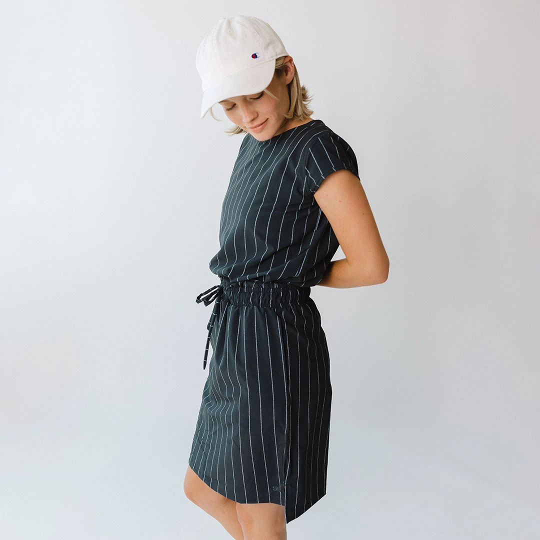 Navy Pinstripe Going Places Dress 11 Navy Pinstripe Going Places Dress - Image 9