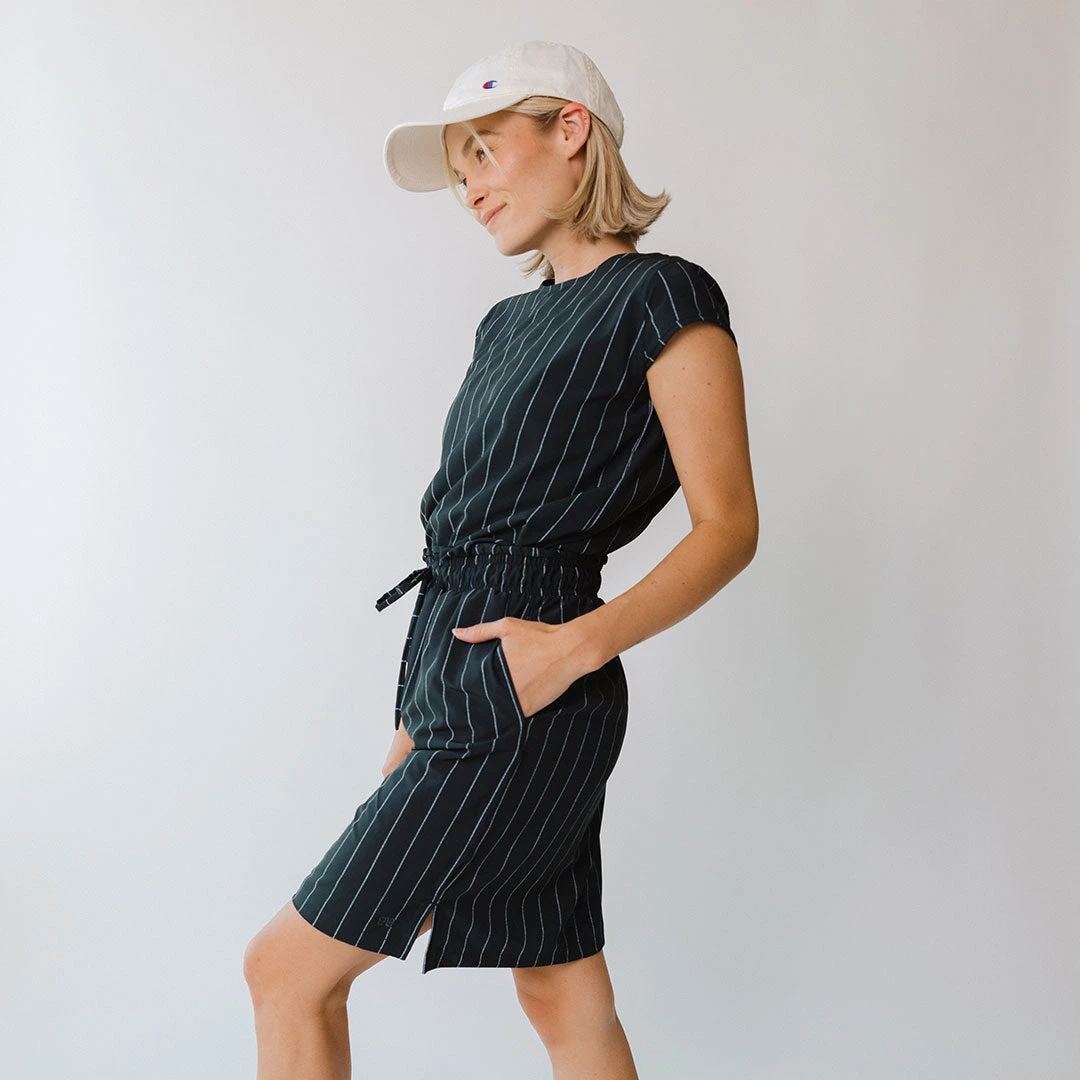 Navy Pinstripe Going Places Dress 8 Navy Pinstripe Going Places Dress - Image 6