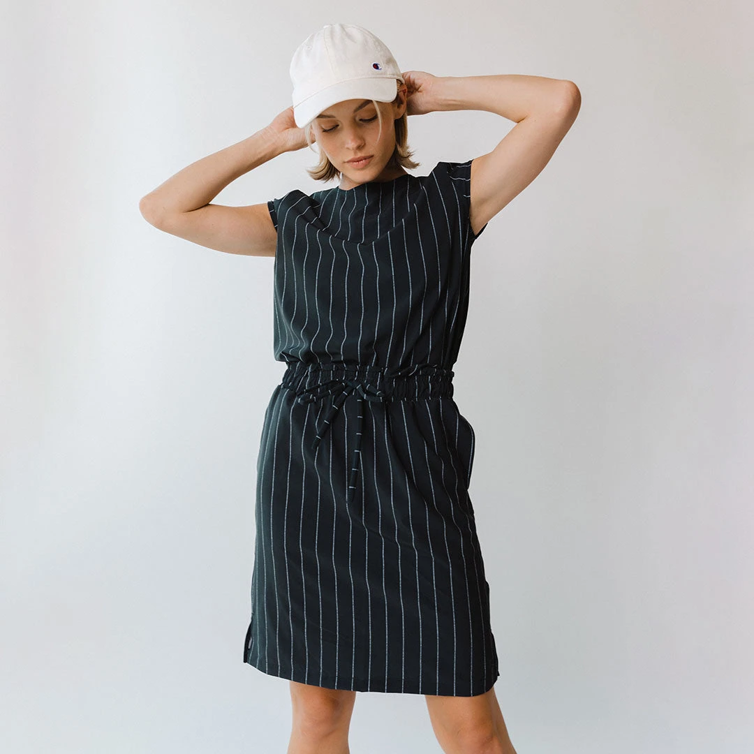 Navy Pinstripe Going Places Dress 10 Navy Pinstripe Going Places Dress - Image 8