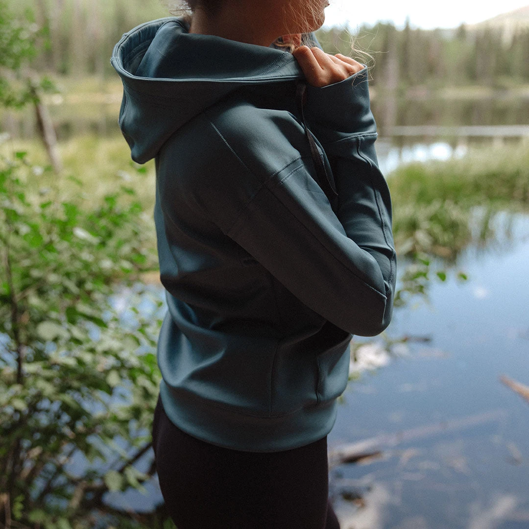 Hideaway Zip-Up, Ocean Blue 3 Hideaway Zip-Up, Ocean Blue