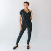 Navy Pinstripe Collar Jumpsuit -Clothing Promotional Store 369A7106final