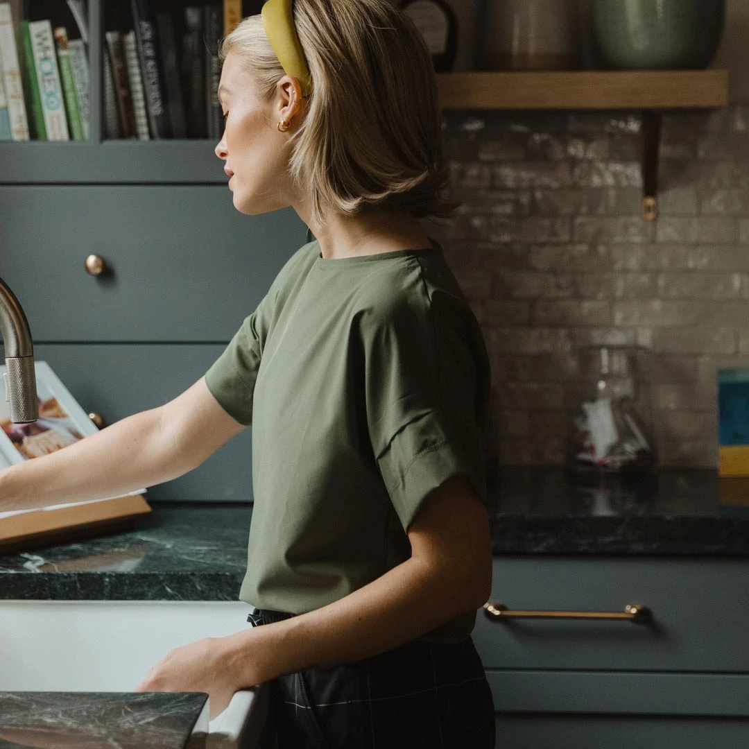 Boss Crop Tee, Sage 10 Boss Crop Tee, Sage - Image 8