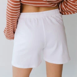 Boyfriend Shorts, White 15 Boyfriend Shorts, White -Clothing Promotional Store 369A7361final 1