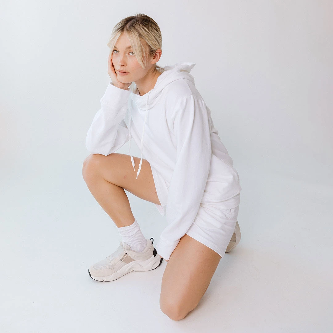 Boyfriend Hoodie, White 7 Boyfriend Hoodie, White - Image 5