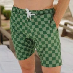 Wind And Sea Shorts, Green Check