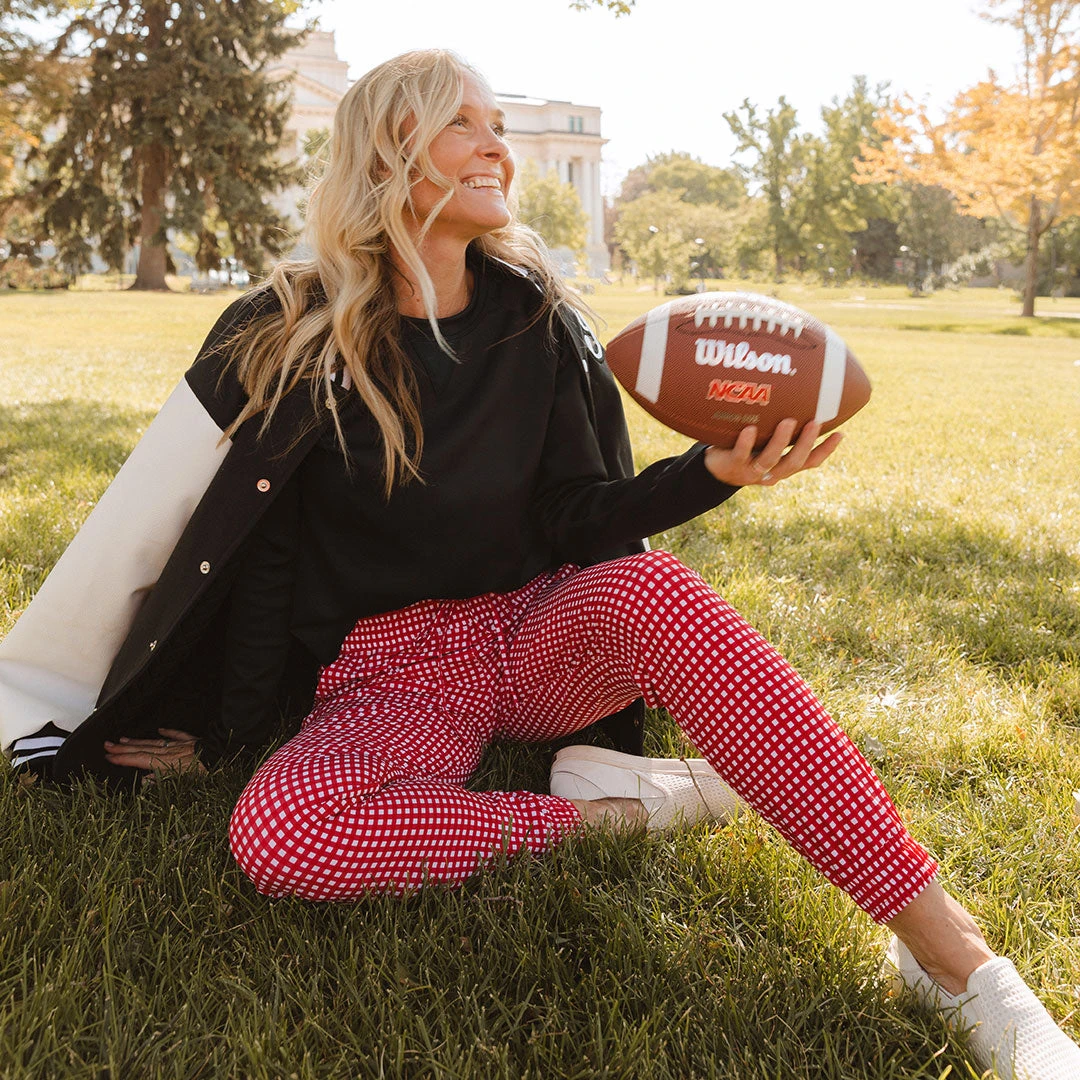 Destination Joggers, Red Gingham 5 Destination Joggers, Red Gingham - Image 3