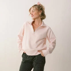 Oxford Zip-Up, Blush