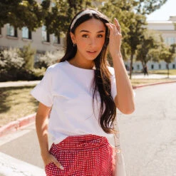 Boss Crop Tee, White -Clothing Promotional Store 369A7650final